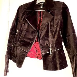 White House Black Market Velvet Fitted Jacket
